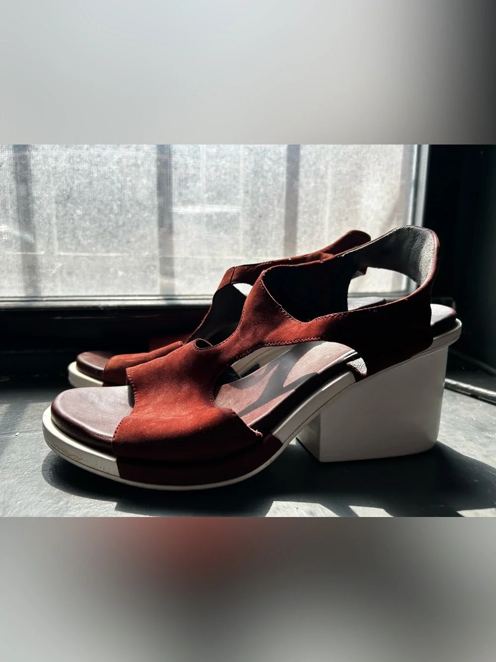 Camper Suede Sandals in Ivy Brown
